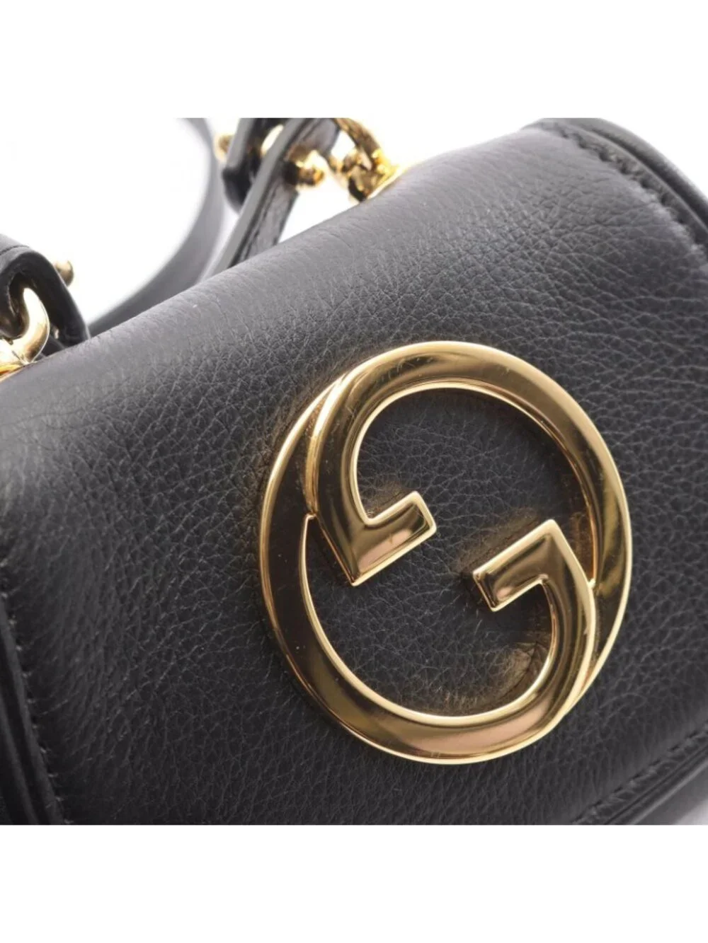 Gucci Shoulder Bag Blanc D GG Supreme Black Leather Card Case